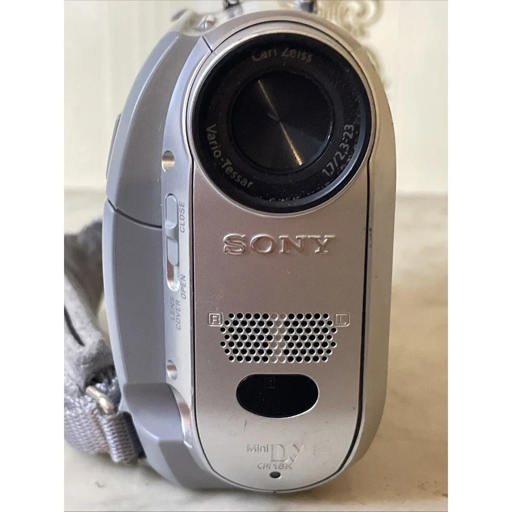 Sony Handycam DCR-HC20 MiniDV Camcorder Silver and Battery Untested